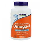 NOW Omega-3 Омега 3 БАД 200 мягких желатиновых капсул